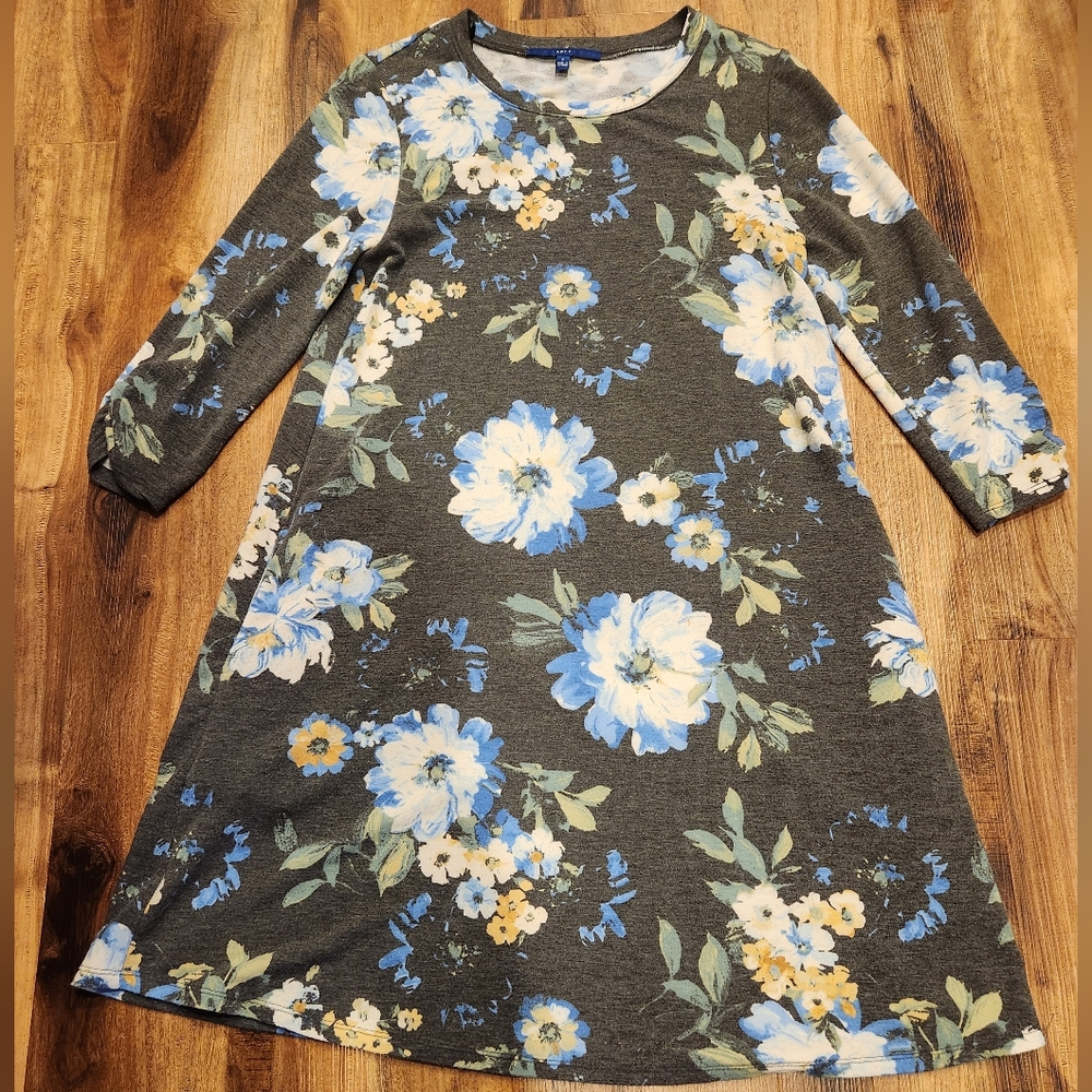 Apt. 9 charcoal gray floral tunic/dress